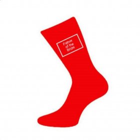 Wedding Socks Red - Father of the Bride